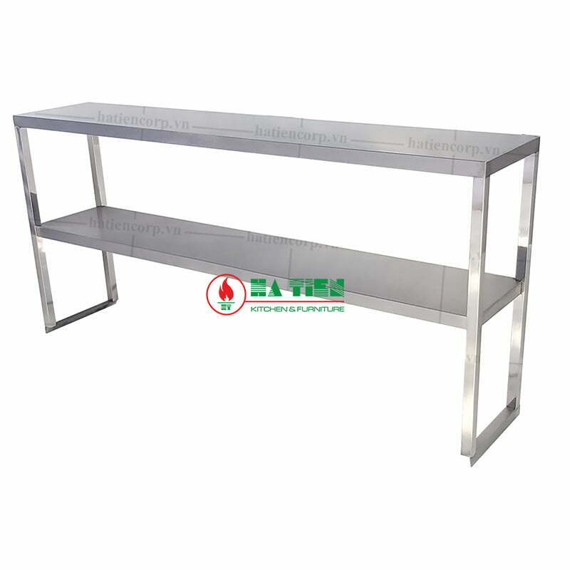 Kệ inox - Kệ phẳng 2 tầng đặt trên bàn