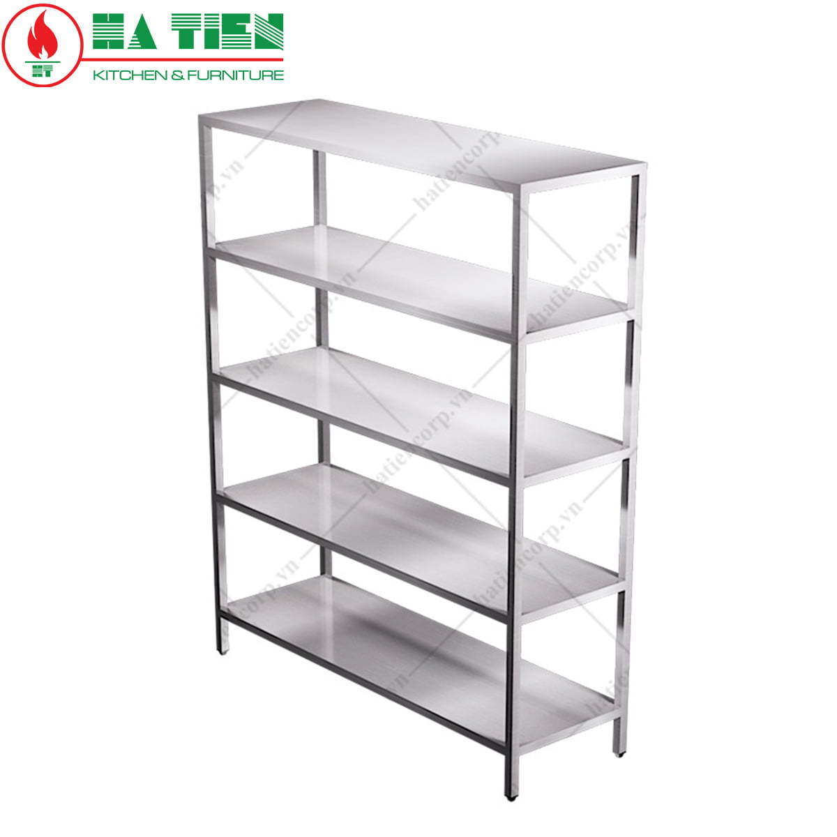 Kệ inox - Kệ phẳng 5 tầng