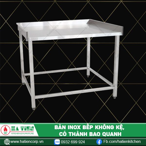 bàn inox bếp không kệ 1