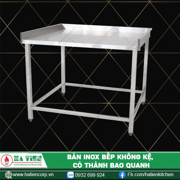 bàn inox bếp không kệ