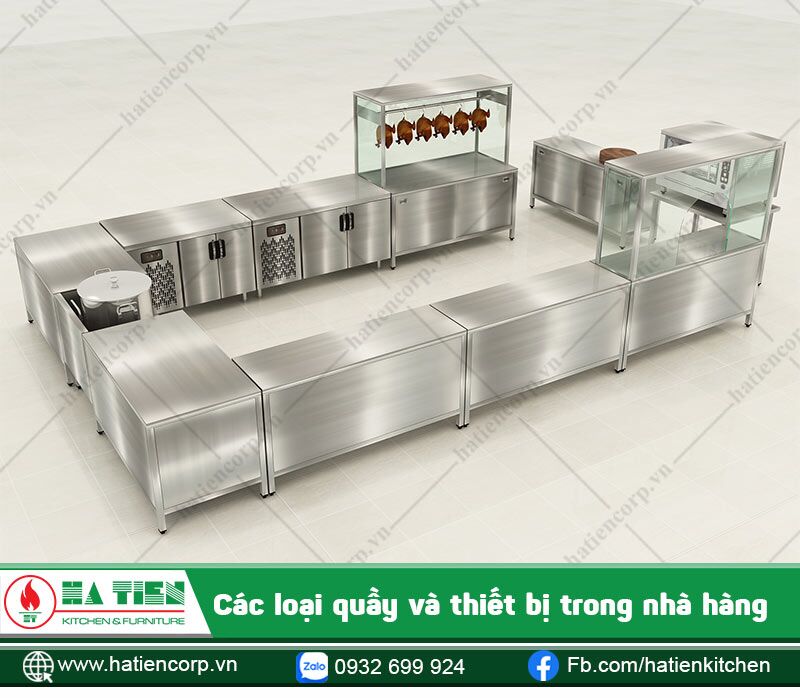 Các loại quầy inox trong khu bếp