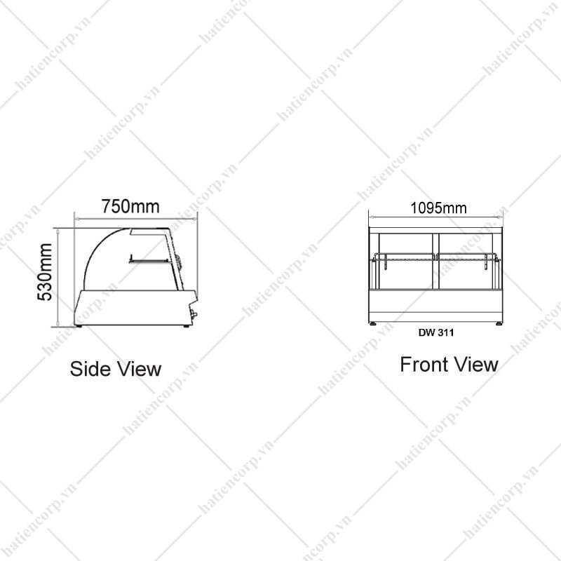 Tủ trưng bày giữ nóng thức ăn DW 311 - Ảnh 2