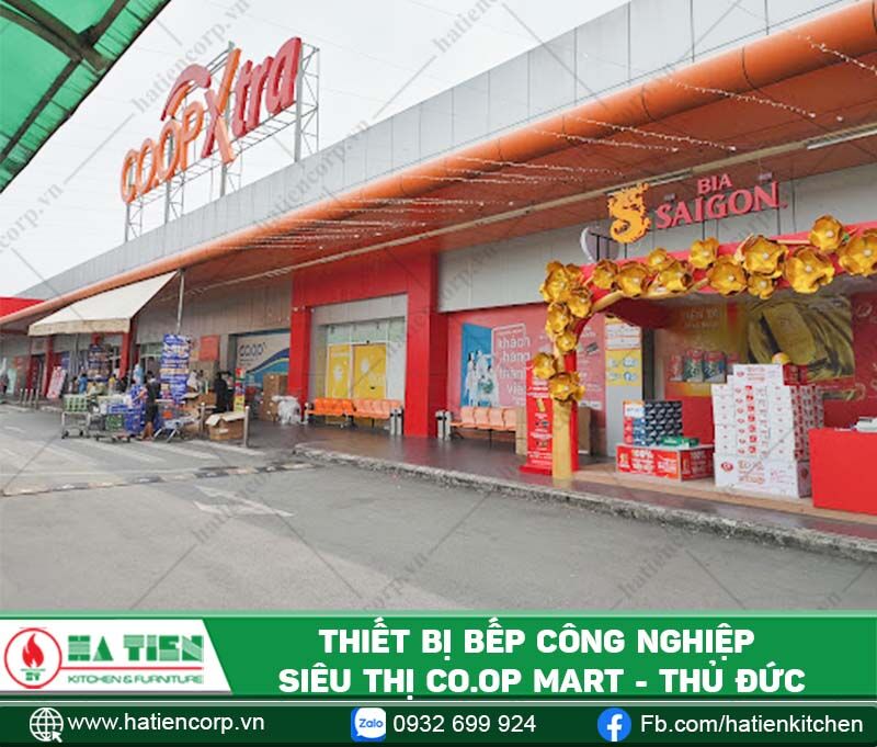 Cung cấp thiết bị bếp công nghiệp cho siêu thị coop mart thủ đức