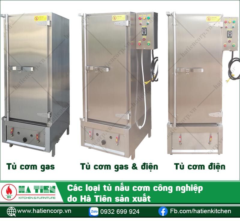 Tủ cơm Hà Tiên sử dụng được nhiều loại nhiên liệu khác nhau