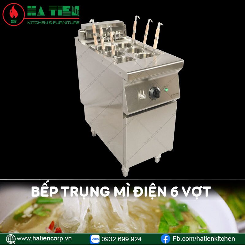Bếp Trụng Mì Công Nghiệp 6 Vợt Dùng Điện Công Nghệ Mới - Ảnh 3