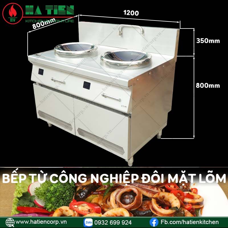 bếp từ công nghiệp đôi