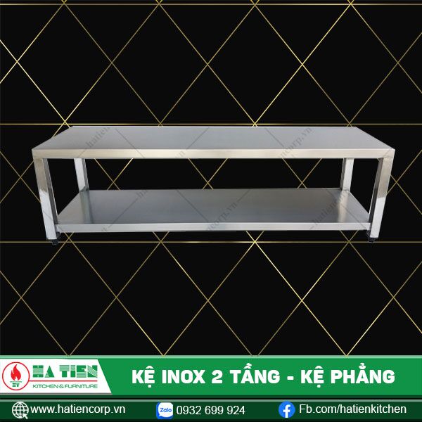 kệ inox 2 tầng 304 kệ 1500x450