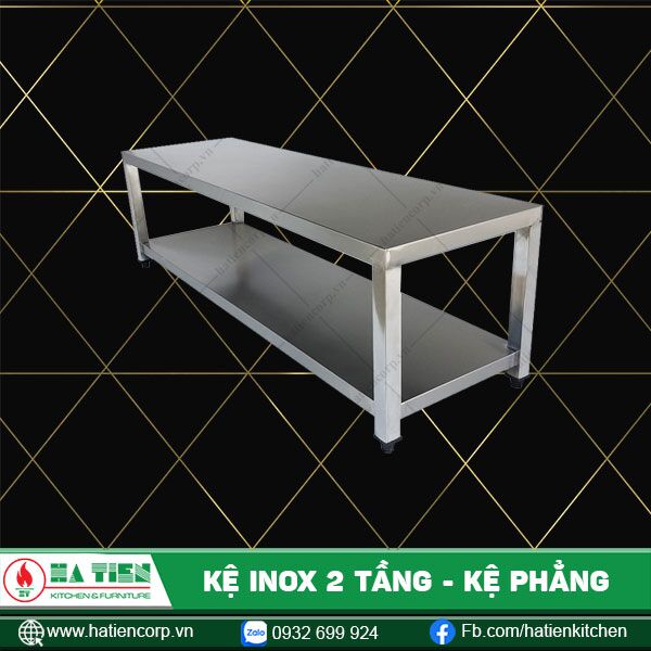kệ inox 2 tầng 304 kệ phẳng