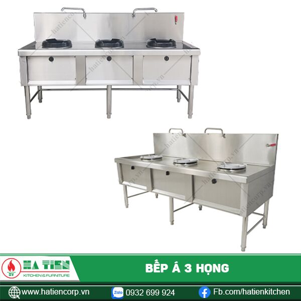 thiết bị bếp á trong bếp nhà hàng loại 3 họng