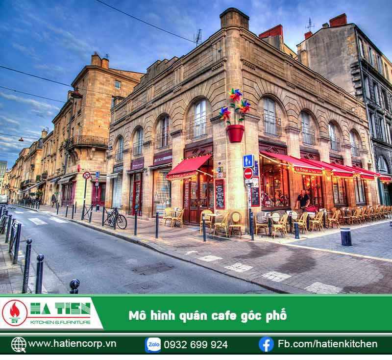 Mô hình quán cafe góc phố