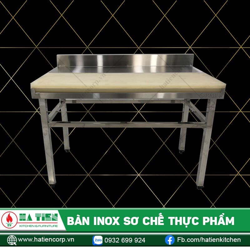 Bàn Inox Sơ Chế Thực Phẩm - Bàn Chặt Thớt Nhựa