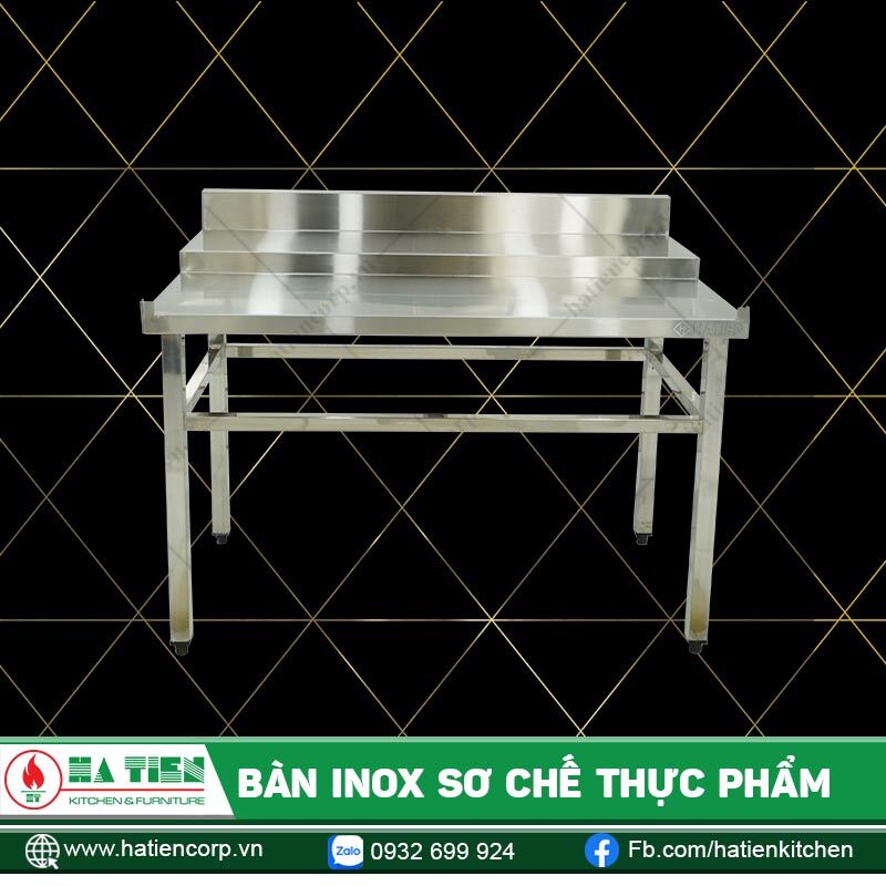 Bàn Inox Sơ Chế Thực Phẩm - Bàn Chặt Thớt Nhựa