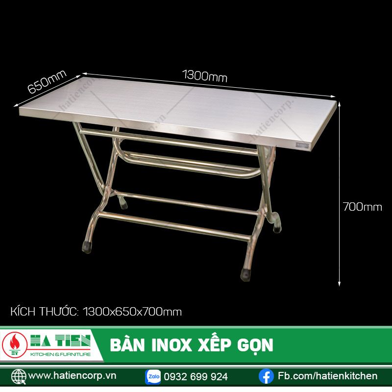 Kích thước mặt bàn 1300x650mm