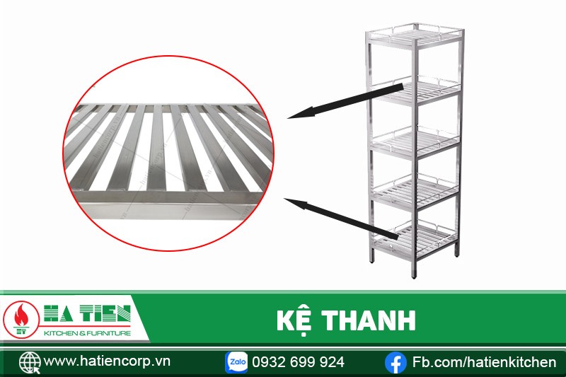 kệ inox 304 5 tầng, thanh kệ