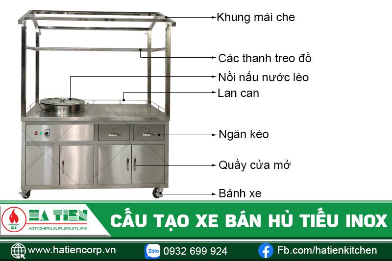 Cấu tạo xe bán hủ tiếu