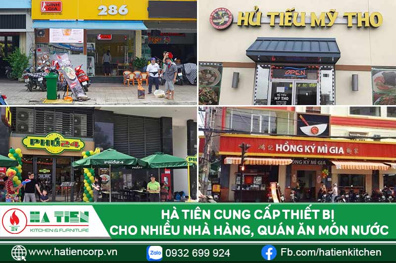 Hà Tiên cung cấp thiết bị cho nhiều nhà hàng, quán ăn