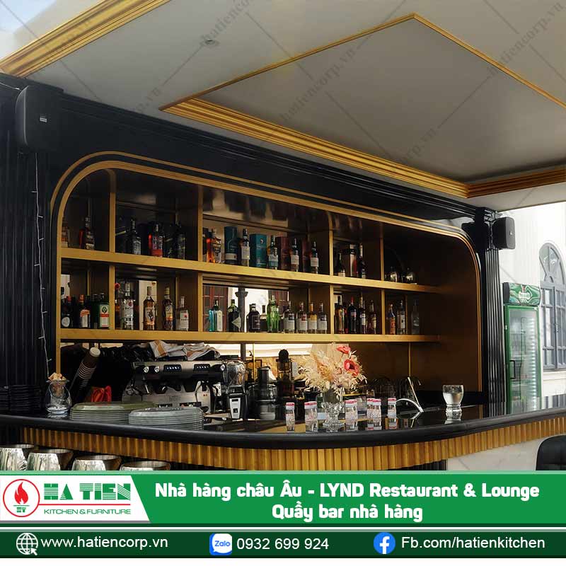 Quầy bar được thiết kế tỉ mỉ
