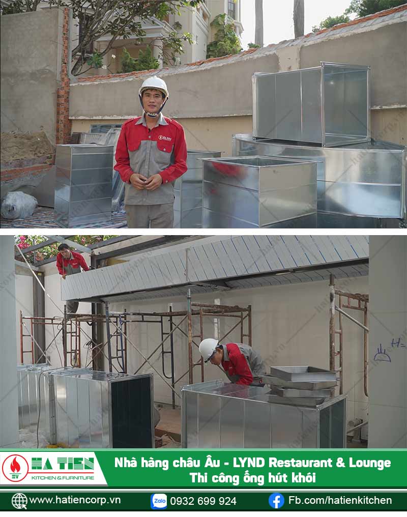 Thi công hệ thống hút khói cho bếp ăn nhà hàng