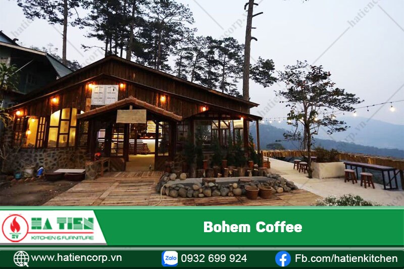 Quán cà phê Đà Lạt Bohem Coffee có view đẹp