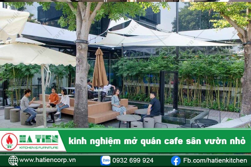 Quán cafe sân vườn với không gian thông thoáng