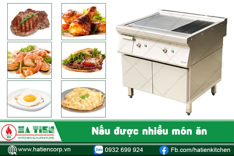 Bếp nấu được nhiều món khác nhau