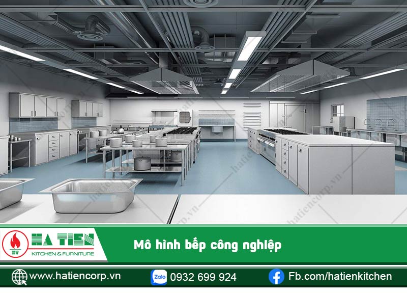 Bếp được thiết kế theo tiểu chuẩn và quy trình công nghiệp với đầy đủ thiết bị và ánh sáng